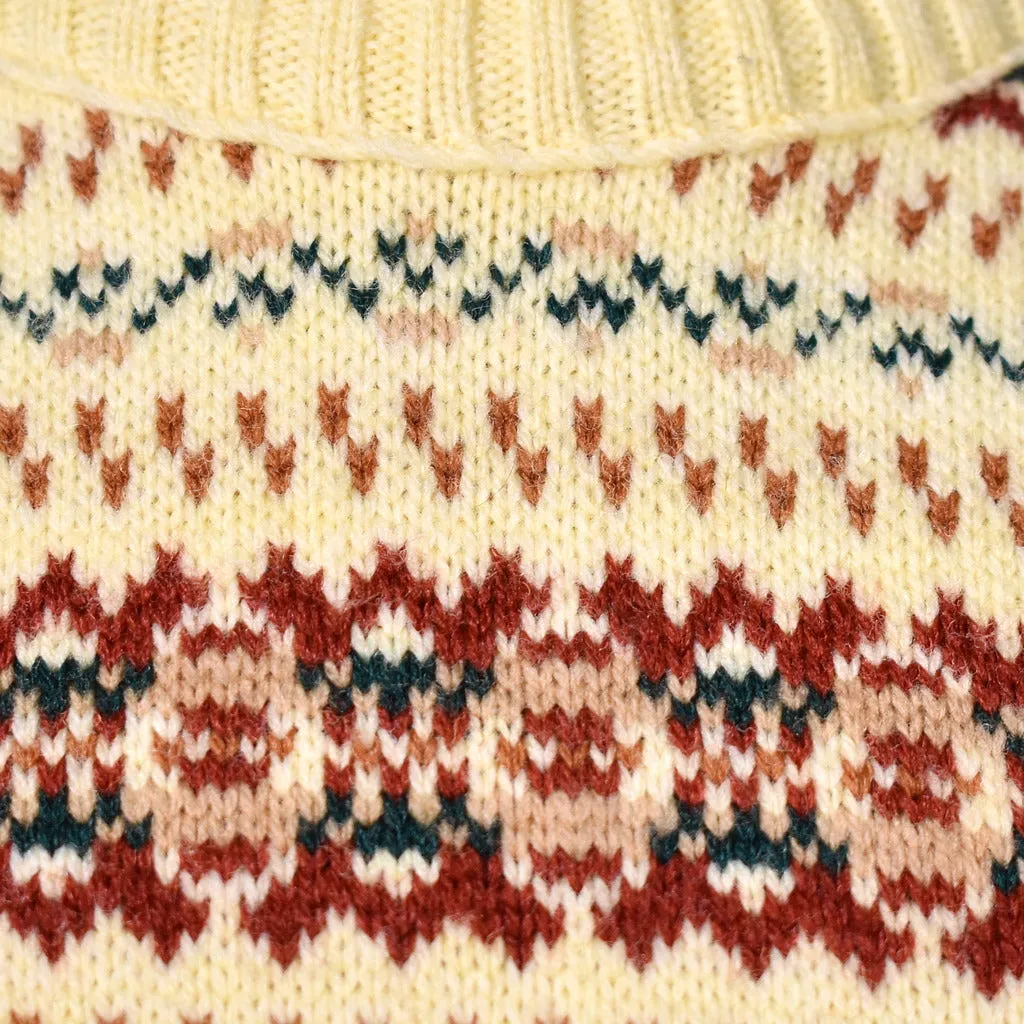 1980s Vintage Faux Fair Isle Sweater