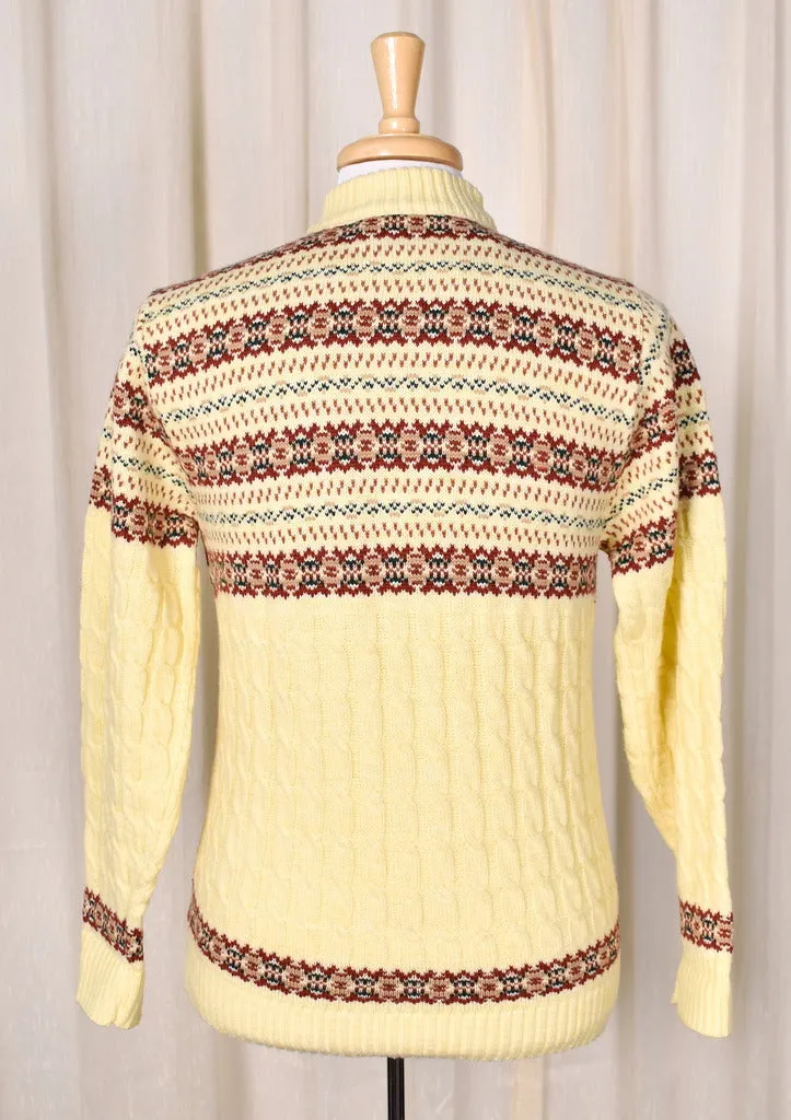 1980s Vintage Faux Fair Isle Sweater