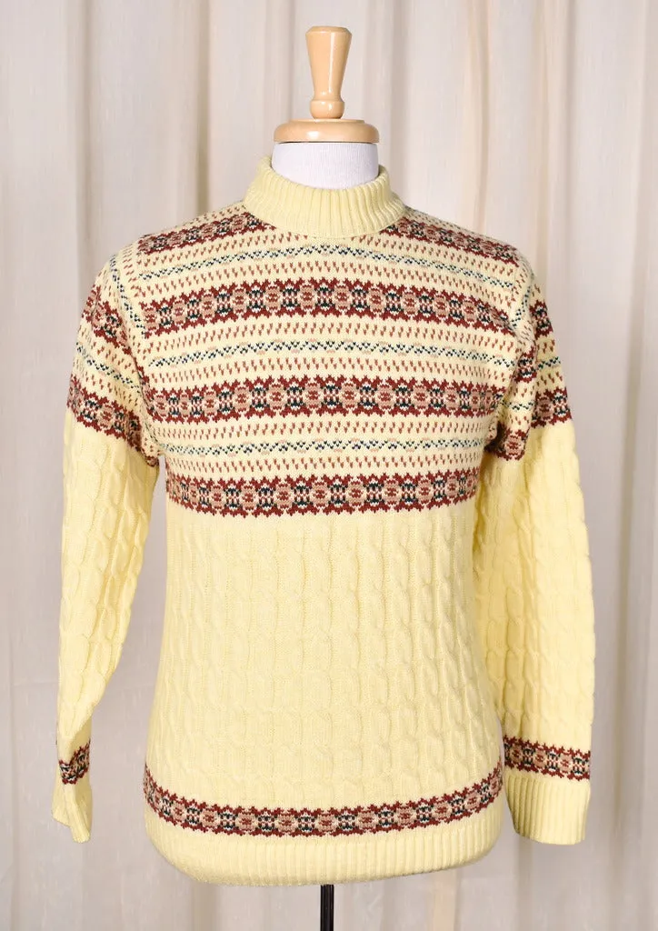 1980s Vintage Faux Fair Isle Sweater