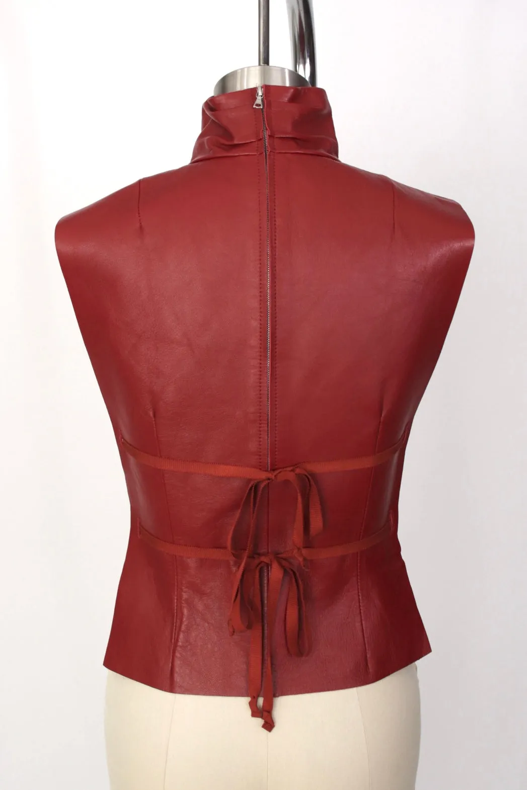 2023 Dries Van Noten Larma Leather Top