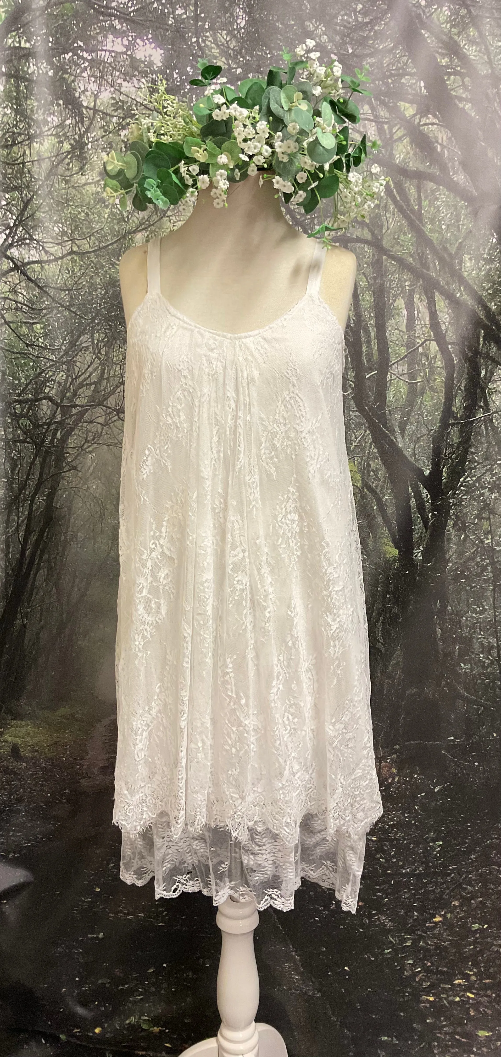 #5109 French lace slip dress