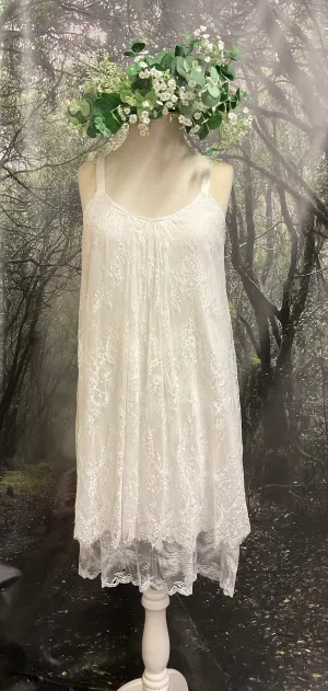 #5109 French lace slip dress