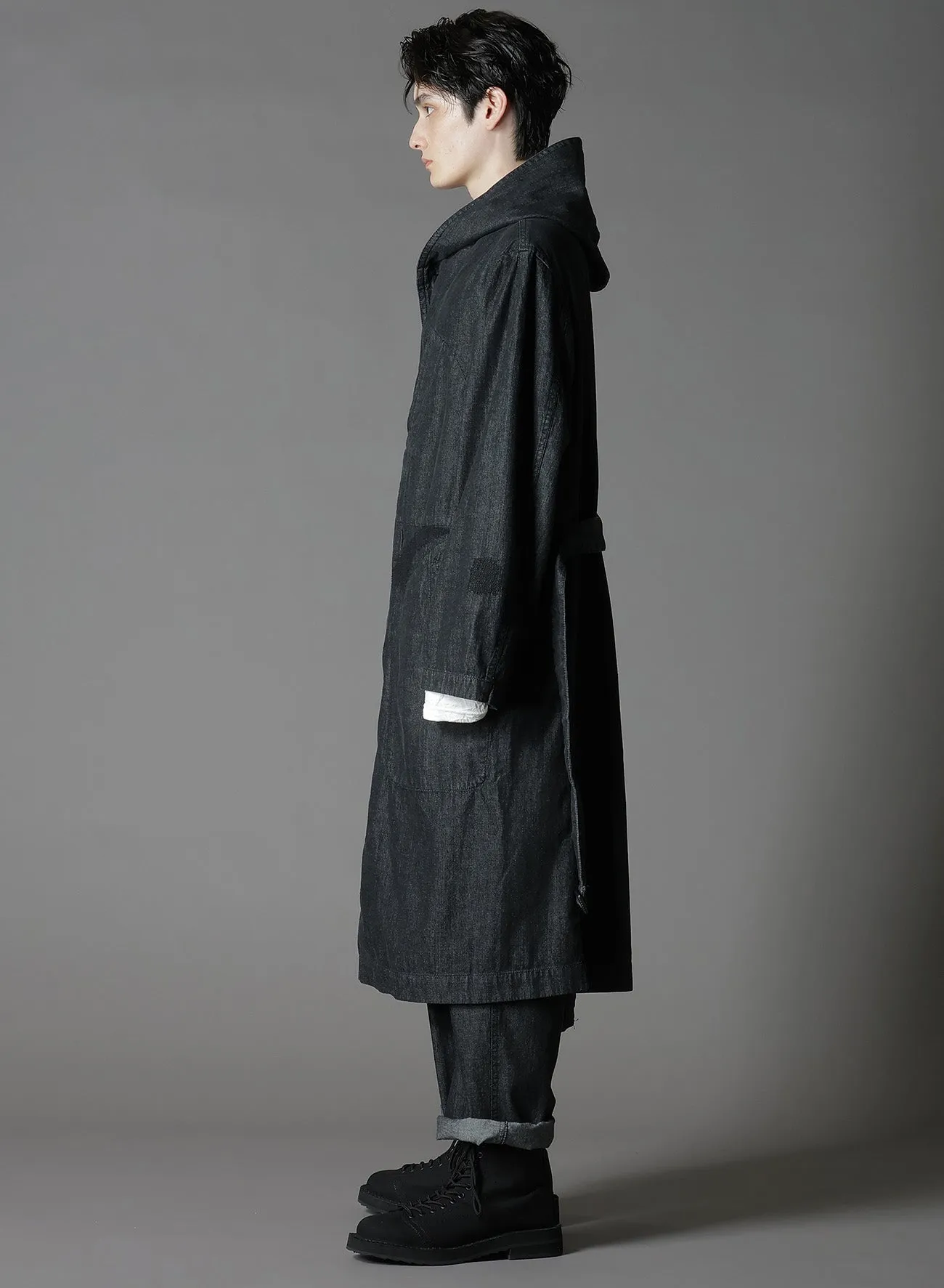 8OZ DENIM   DUNGAREE HOODED COATS WITH POCKETS