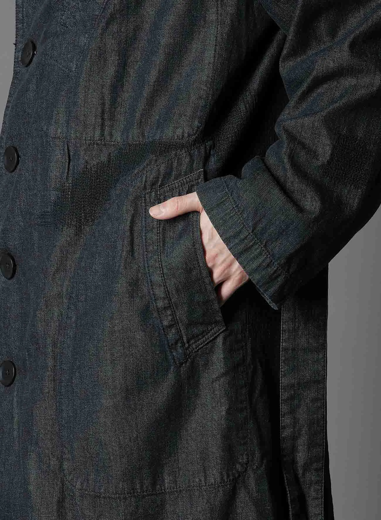 8OZ DENIM   DUNGAREE HOODED COATS WITH POCKETS