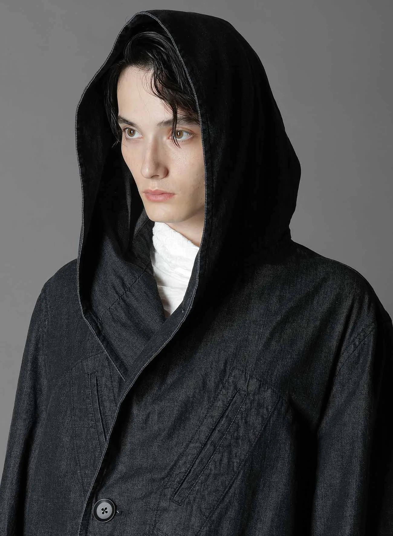 8OZ DENIM   DUNGAREE HOODED COATS WITH POCKETS