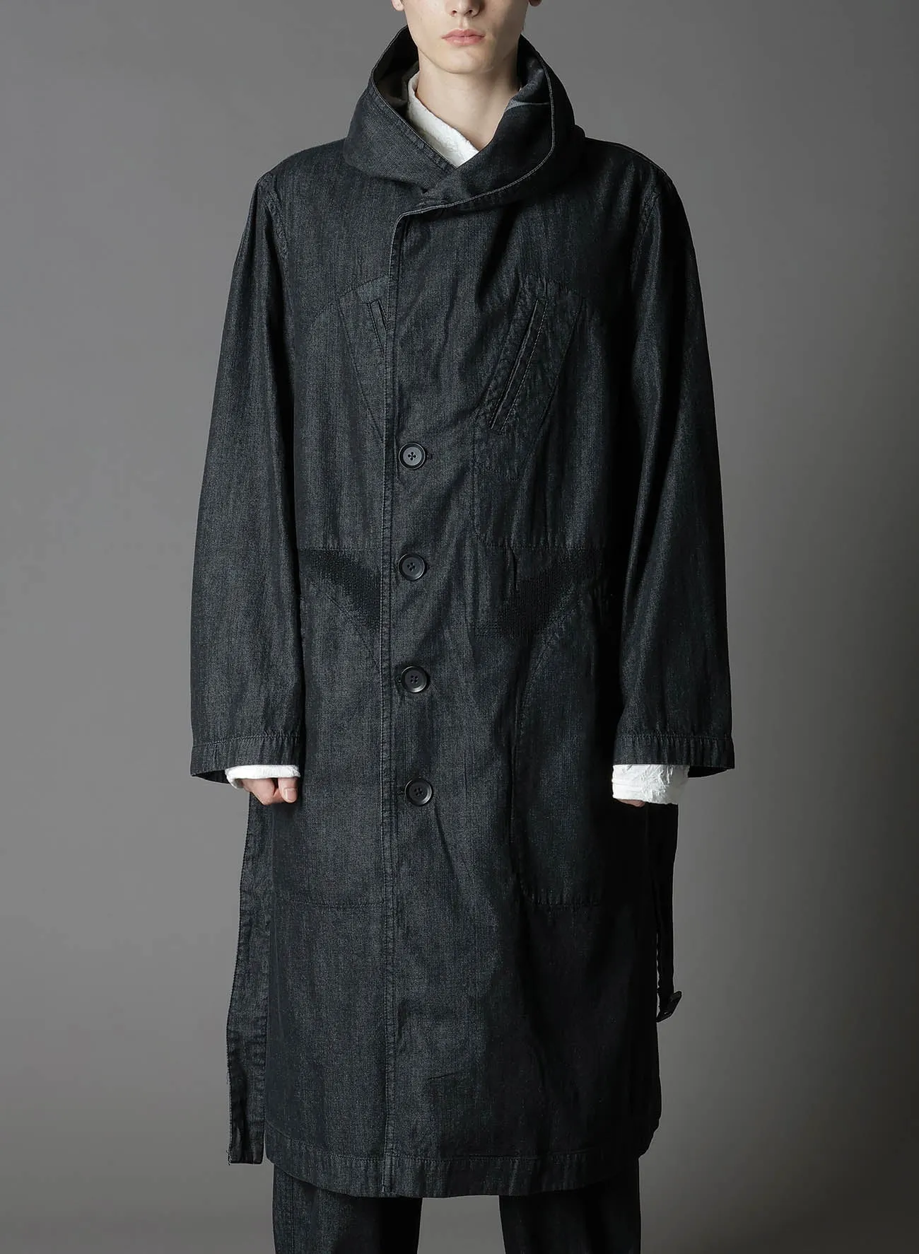 8OZ DENIM   DUNGAREE HOODED COATS WITH POCKETS