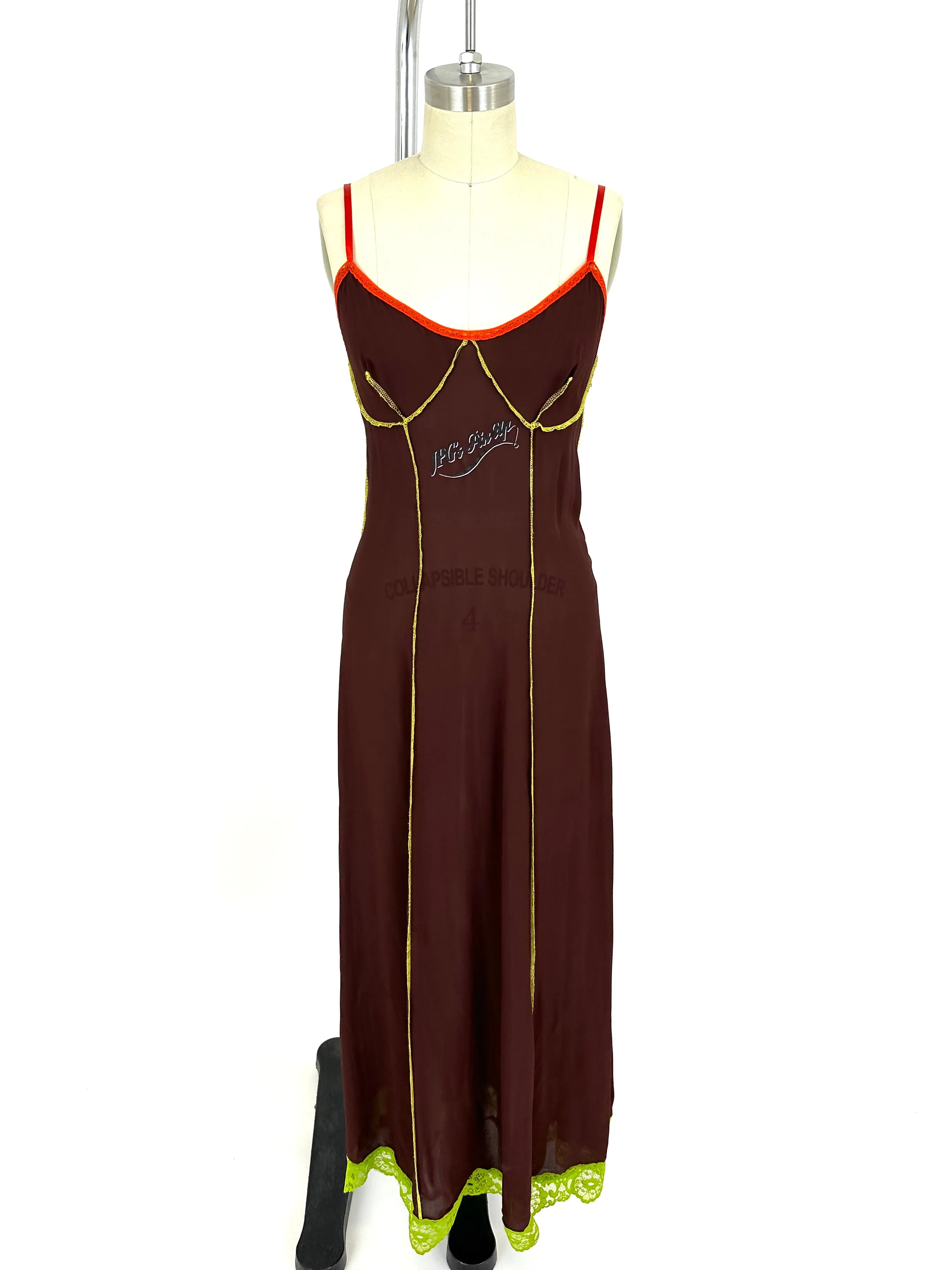 90s Jean Paul Gaultier "Pin Up" Slip Dress