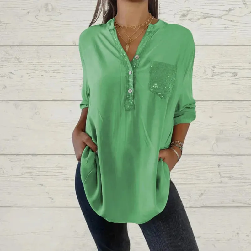 Abenis - Glamorous Paillettes Top for Women
