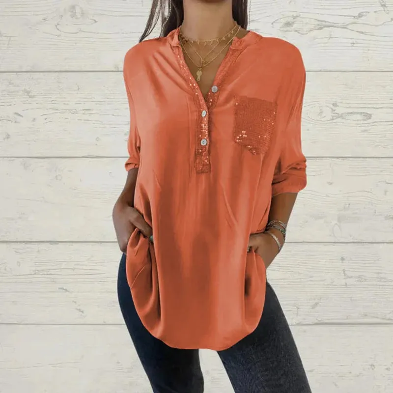 Abenis - Glamorous Paillettes Top for Women