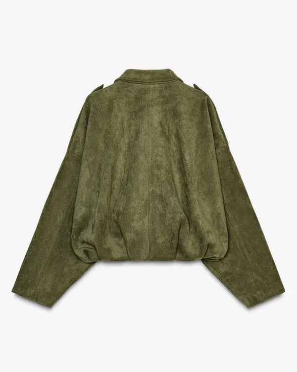 ADA - FAUX SUEDE  BOMBER JACKET