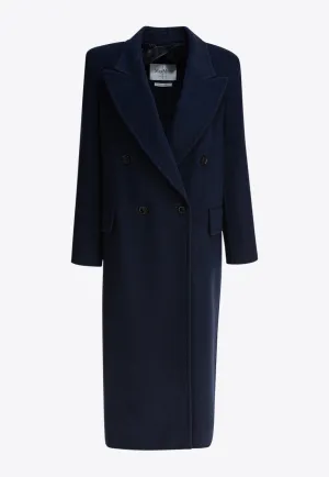 Albania Double-Breasted Long Coat