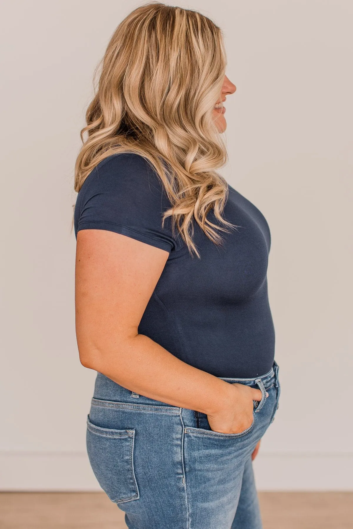 Always In Your Heart Bodysuit- Navy
