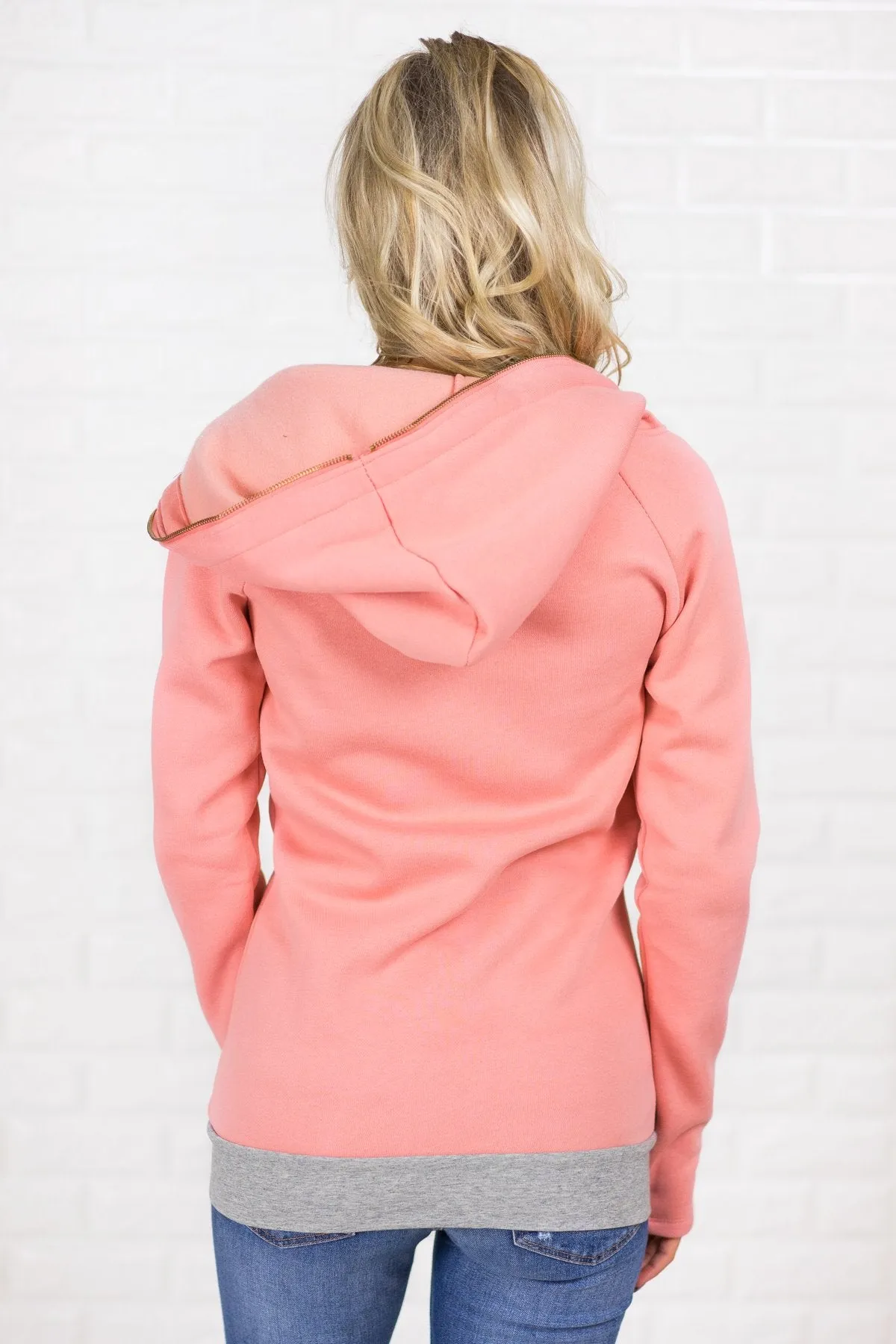 Ampersand Ave. Soft Pink Zip-Up Hoodie