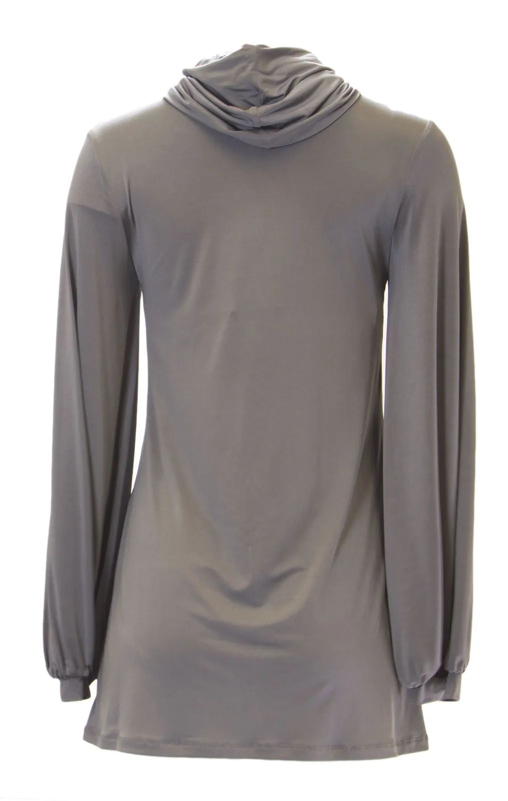 ANALILI Women's Grey Bishop Sleeve Turtleneck Tunic 555R31 $145 NWT