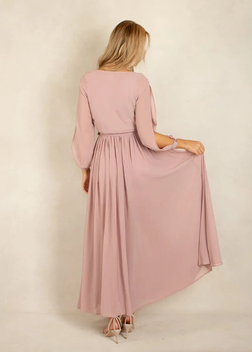 Aniya Bridesmaid Dress in Woodrose