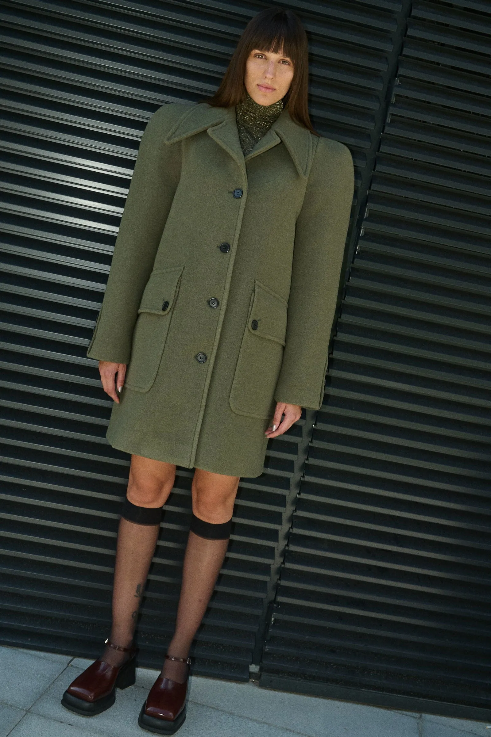 ANNA RETRO WOOL COAT