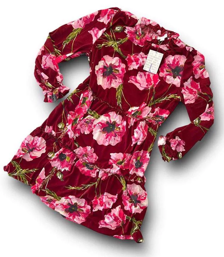 Annabelle - Maroon Pink Floral
