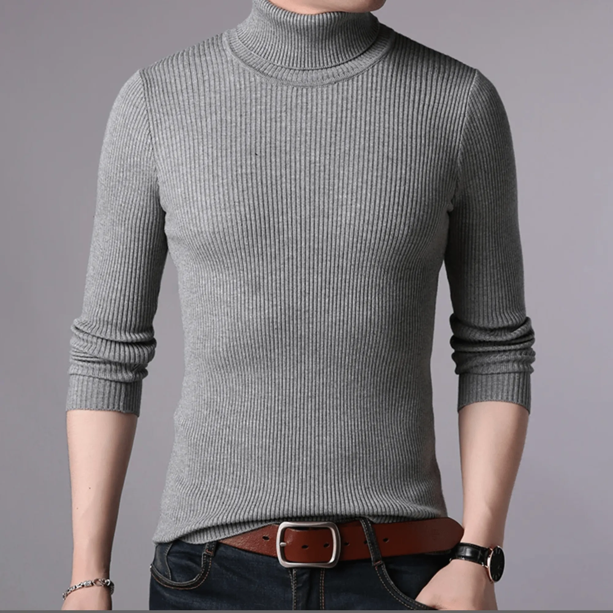 Asher - Pullover Turtle Neck Sweater