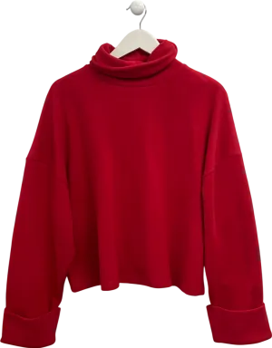 ASOS Red Supersoft Roll Neck Jumper UK M
