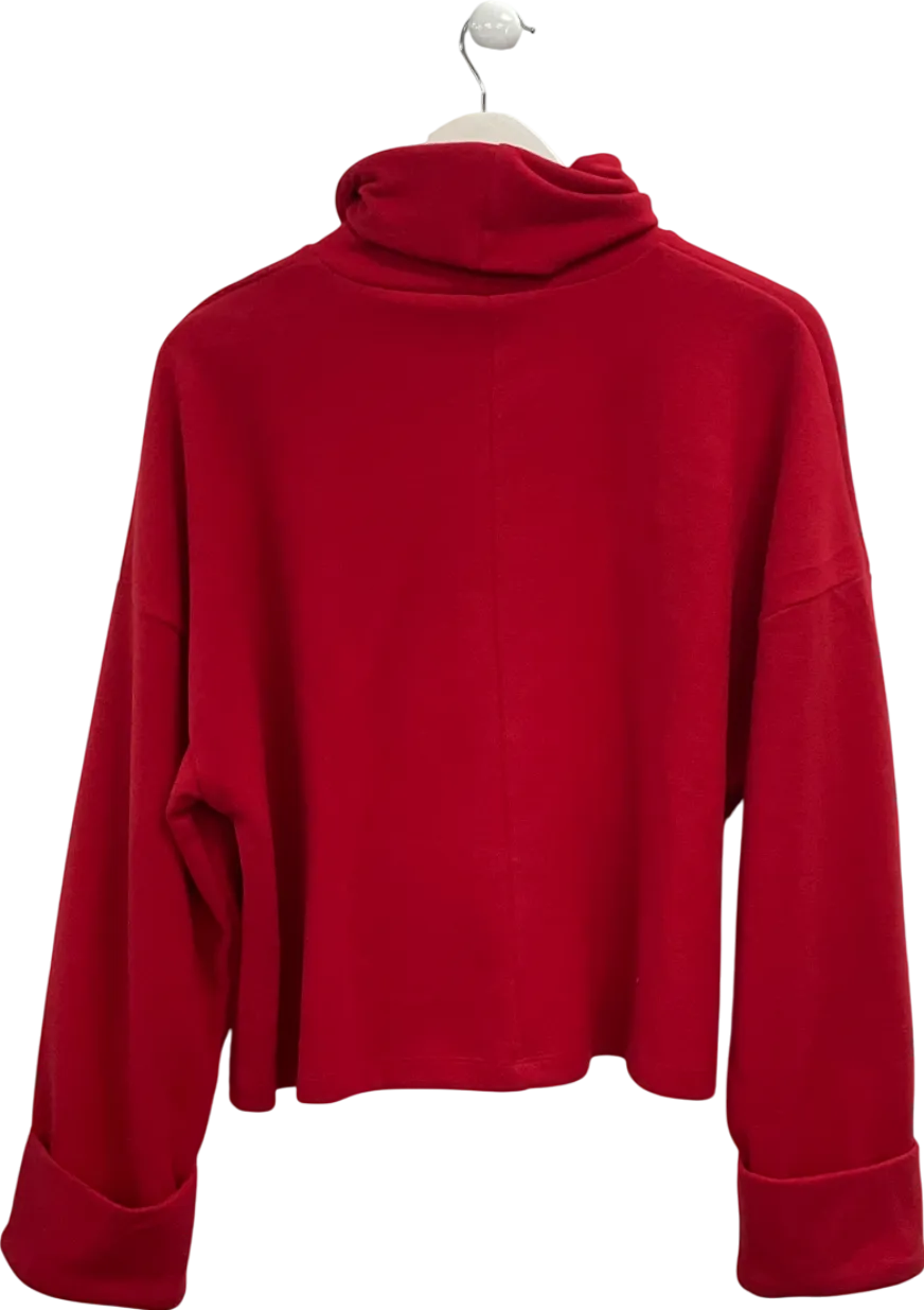 ASOS Red Supersoft Roll Neck Jumper UK M