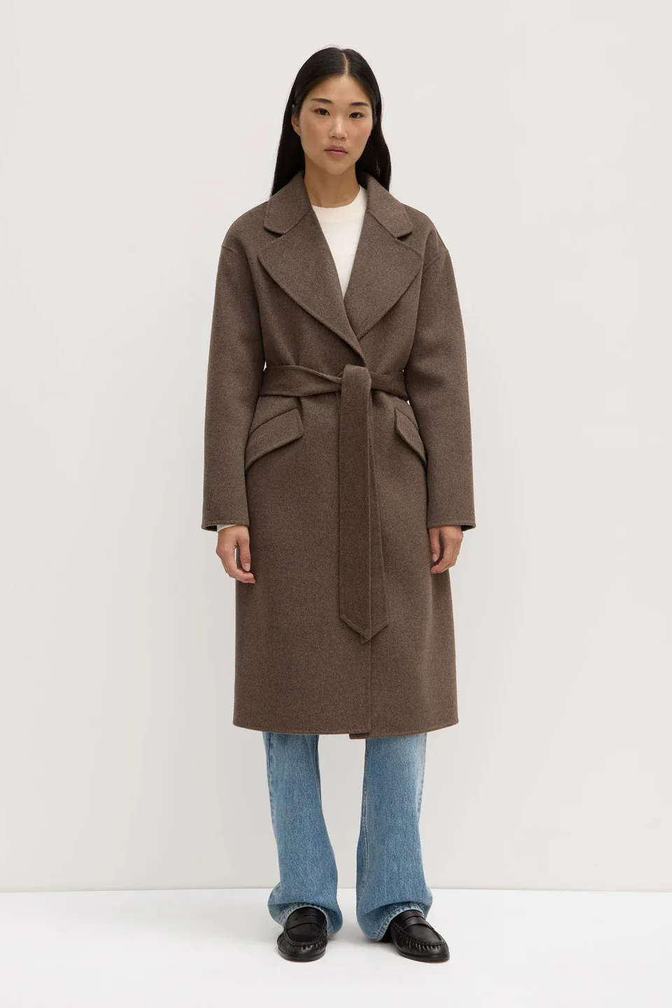 Assembly Label - Sadie Single Breasted Wool Coat (Cocoa Marle)