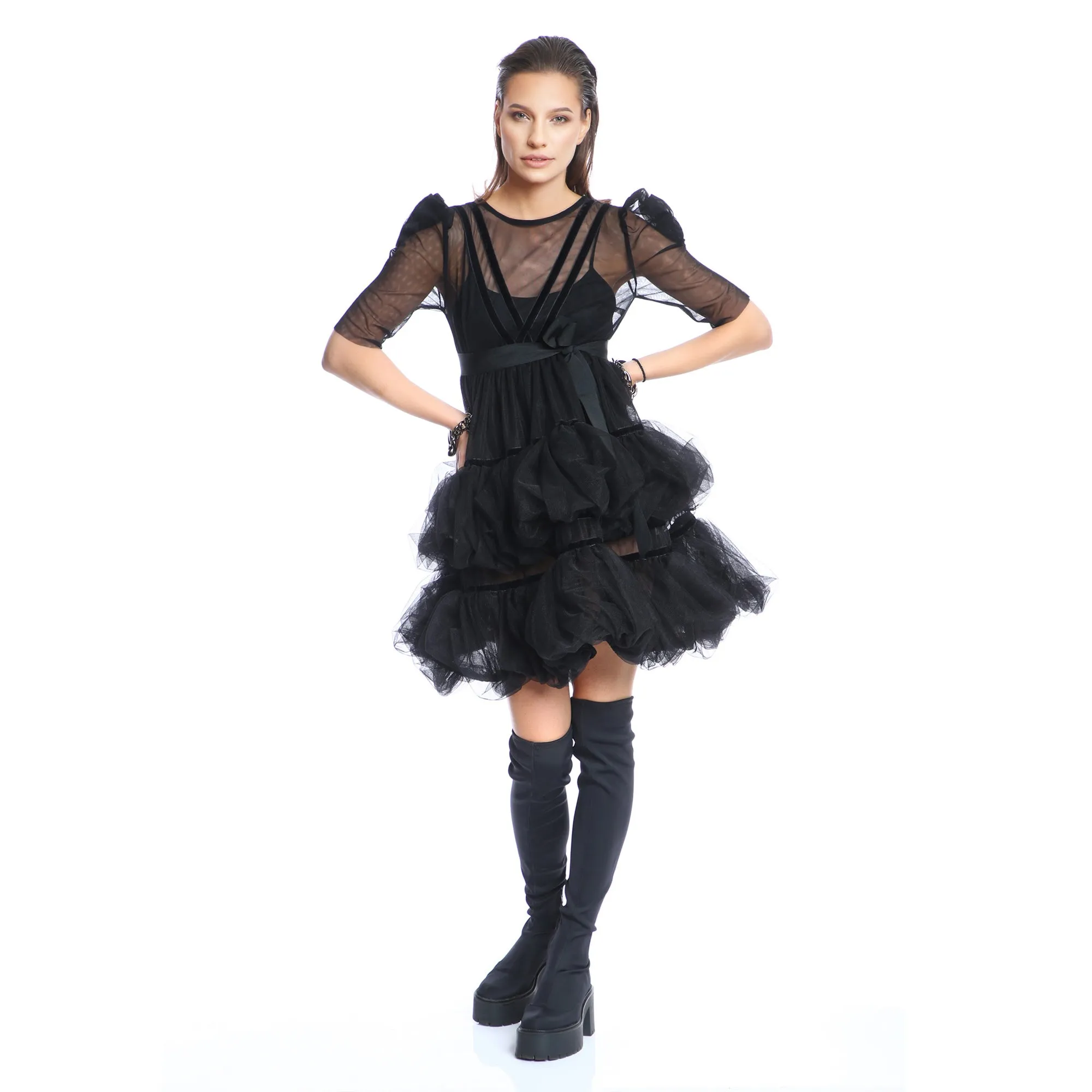 Baby Doll Ruffled Dress