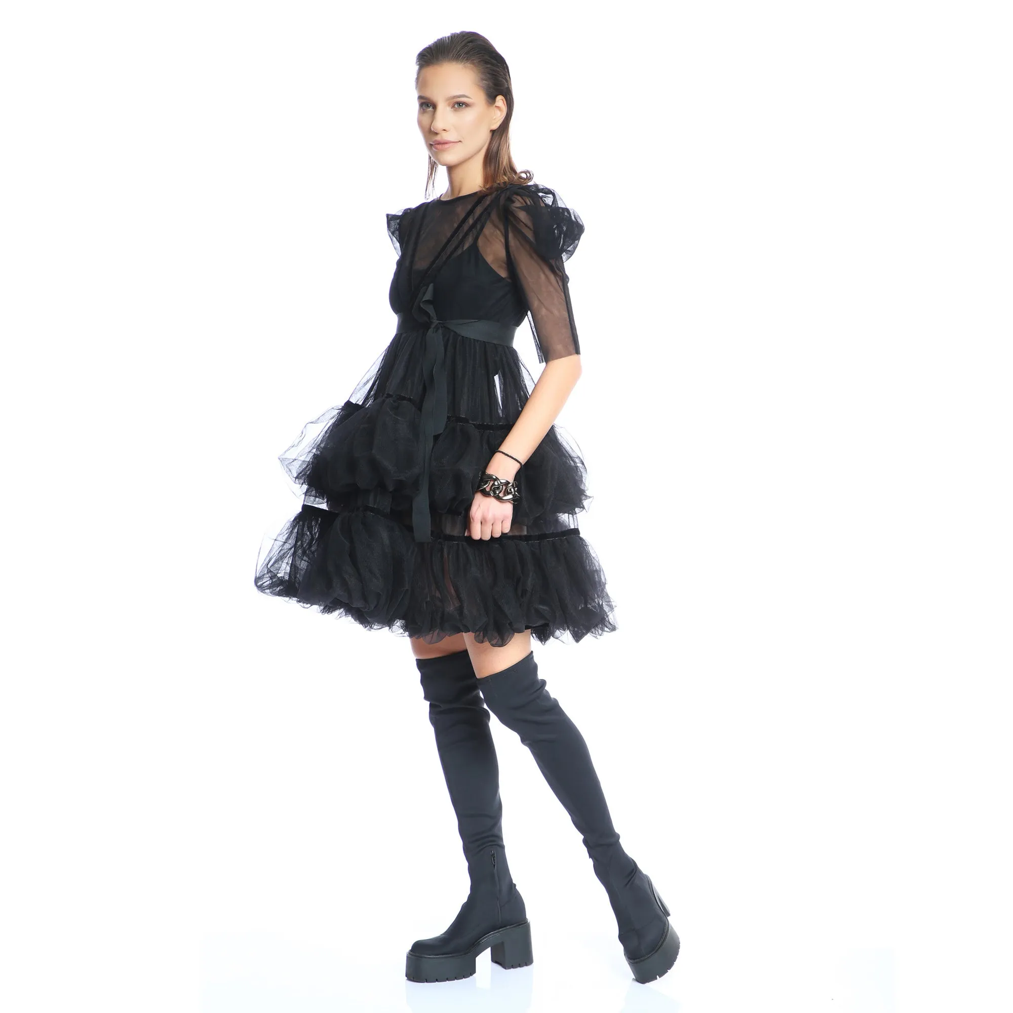 Baby Doll Ruffled Dress