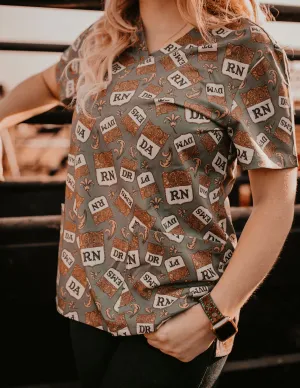 Back Number for Brainiacs Scrub Top