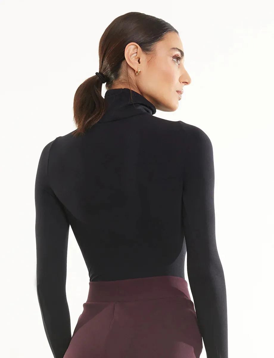 Ballet Turtleneck Bodysuit - Black