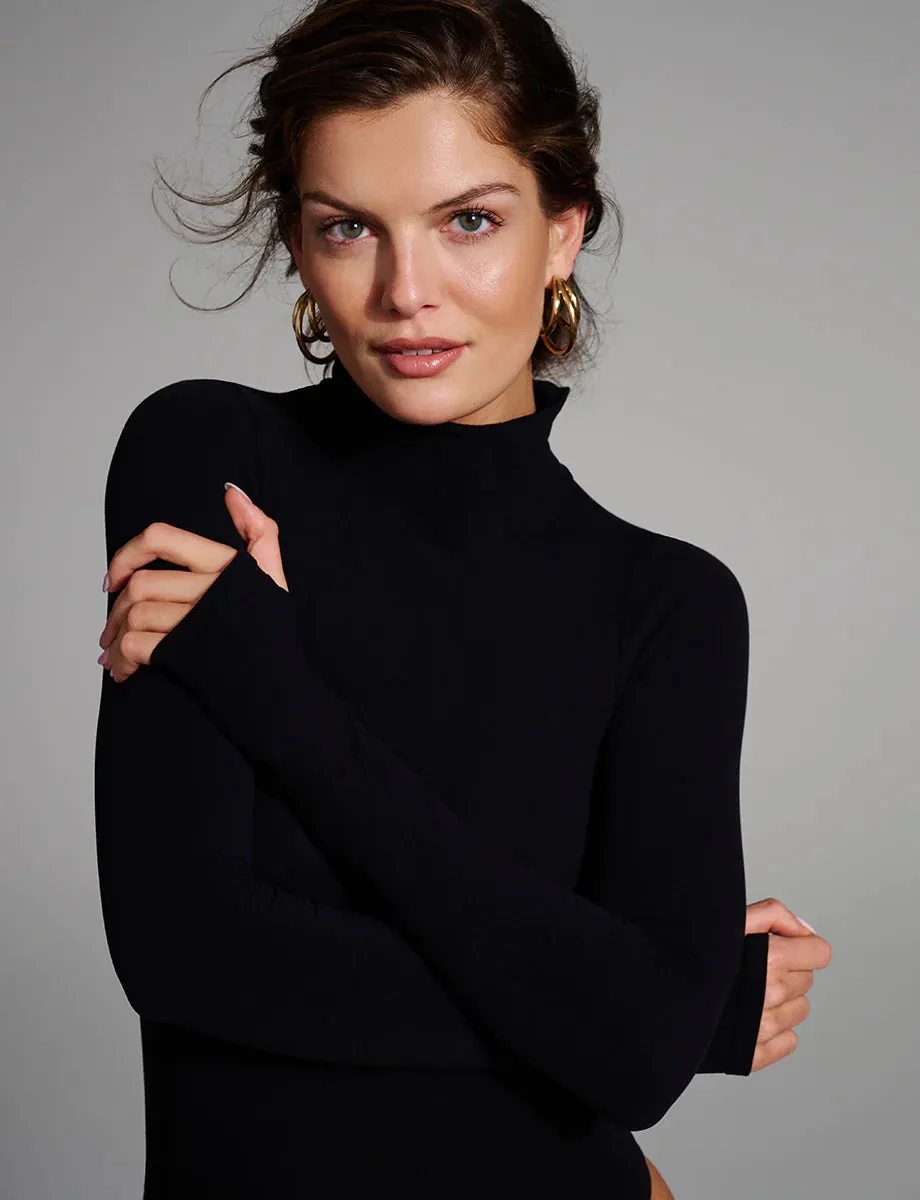 Ballet Turtleneck Bodysuit - Black