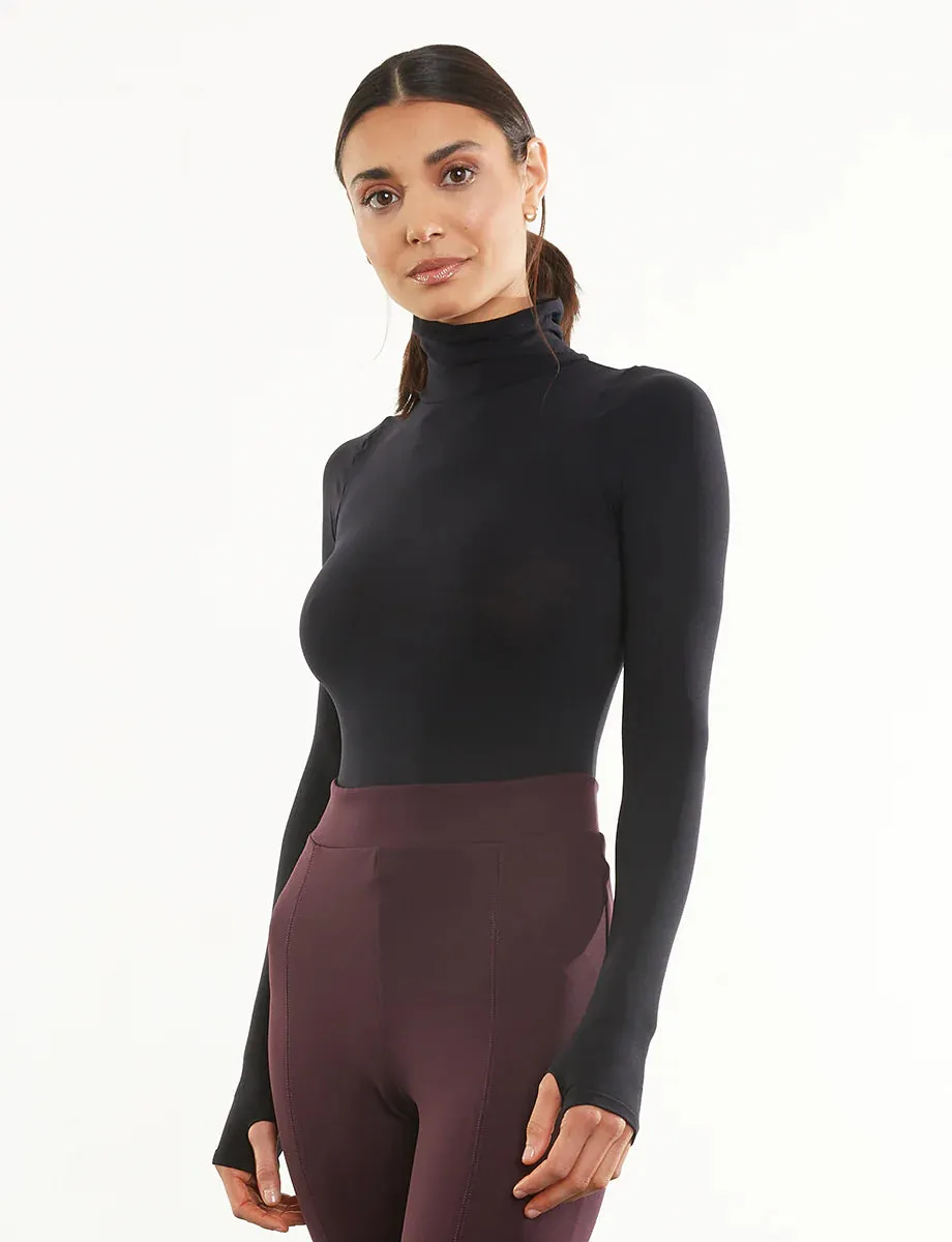 Ballet Turtleneck Bodysuit - Black