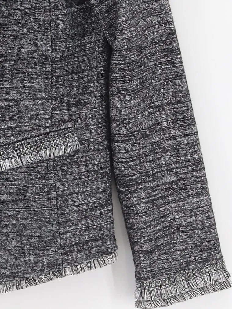 Banana Republic Women's Jacket M Grey Rayon with Viscose, Wool