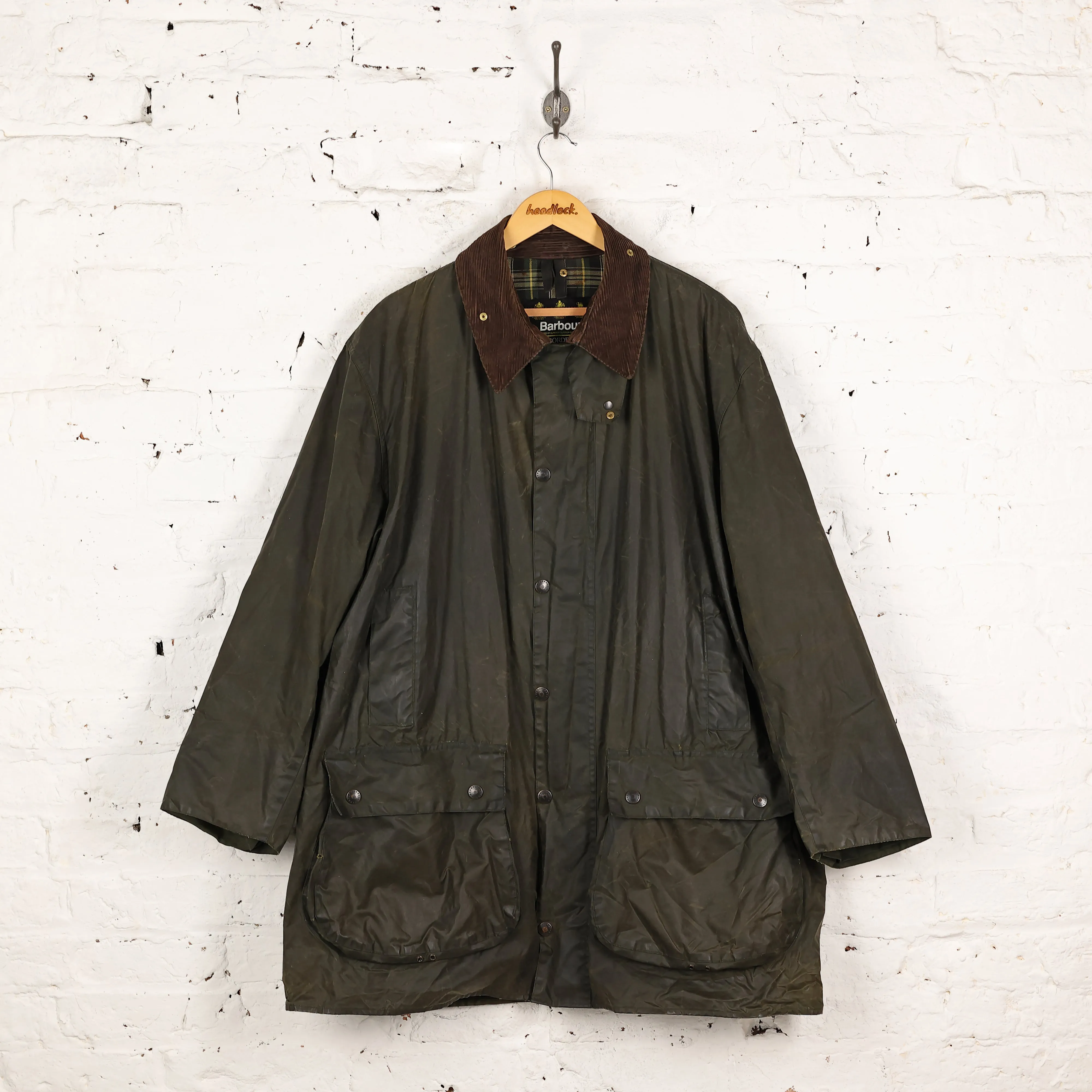 Barbour Border Wax Jacket - Green - XXL