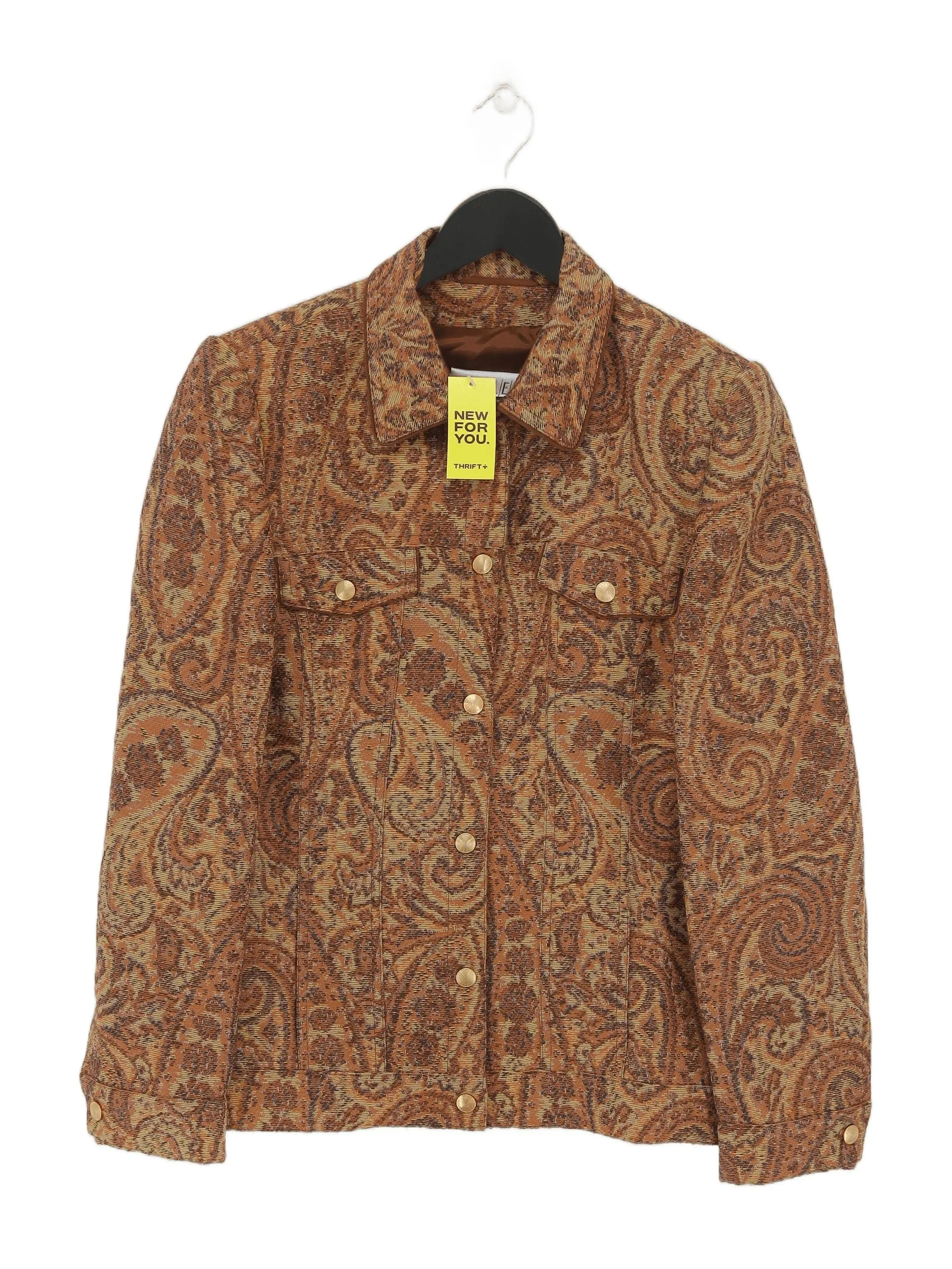 Basler Women's Jacket UK 10 Brown Wool with Polyamide, Silk, Viscose