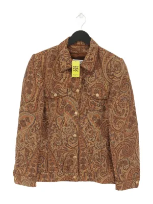 Basler Women's Jacket UK 10 Brown Wool with Polyamide, Silk, Viscose