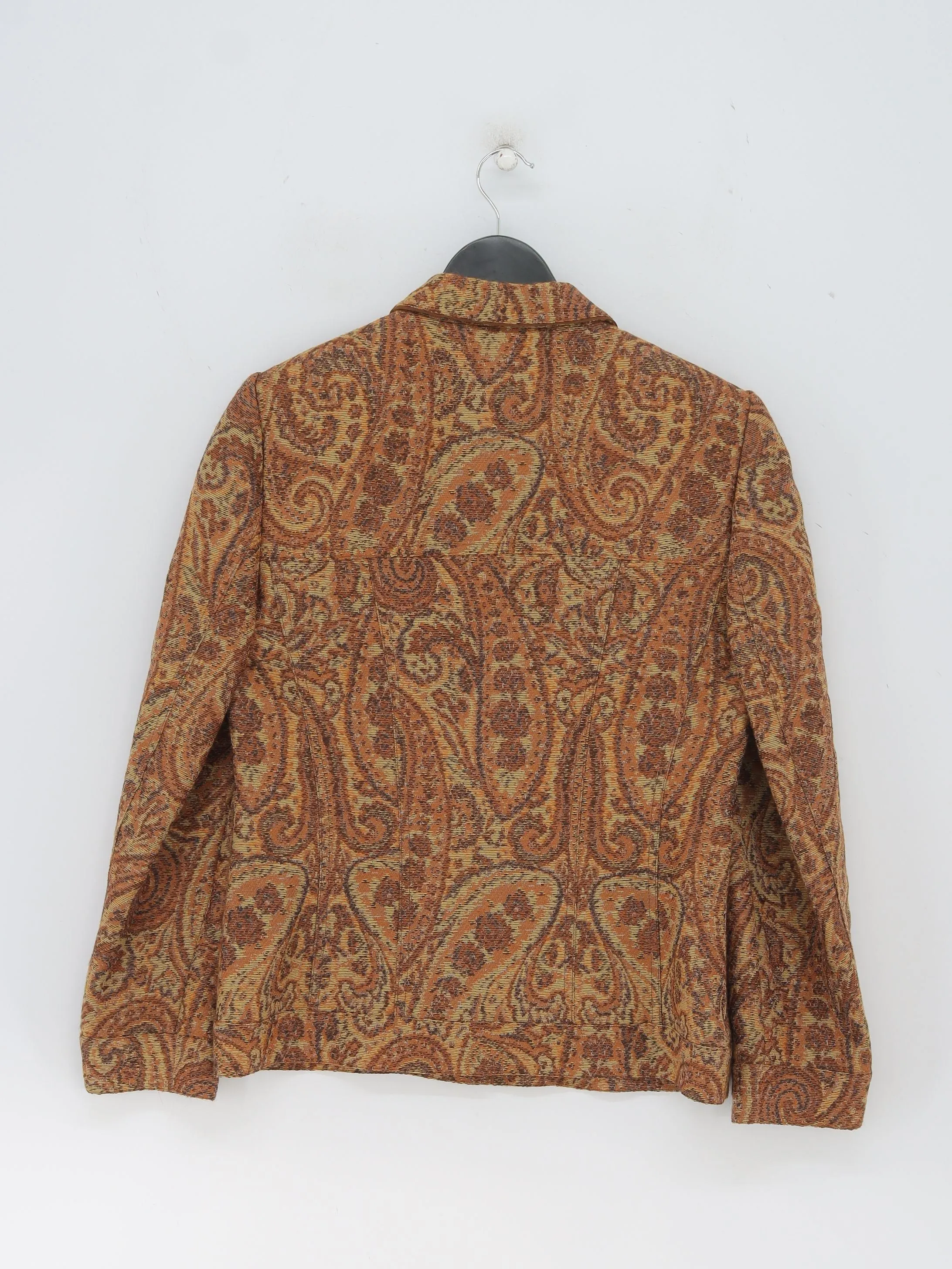 Basler Women's Jacket UK 10 Brown Wool with Polyamide, Silk, Viscose