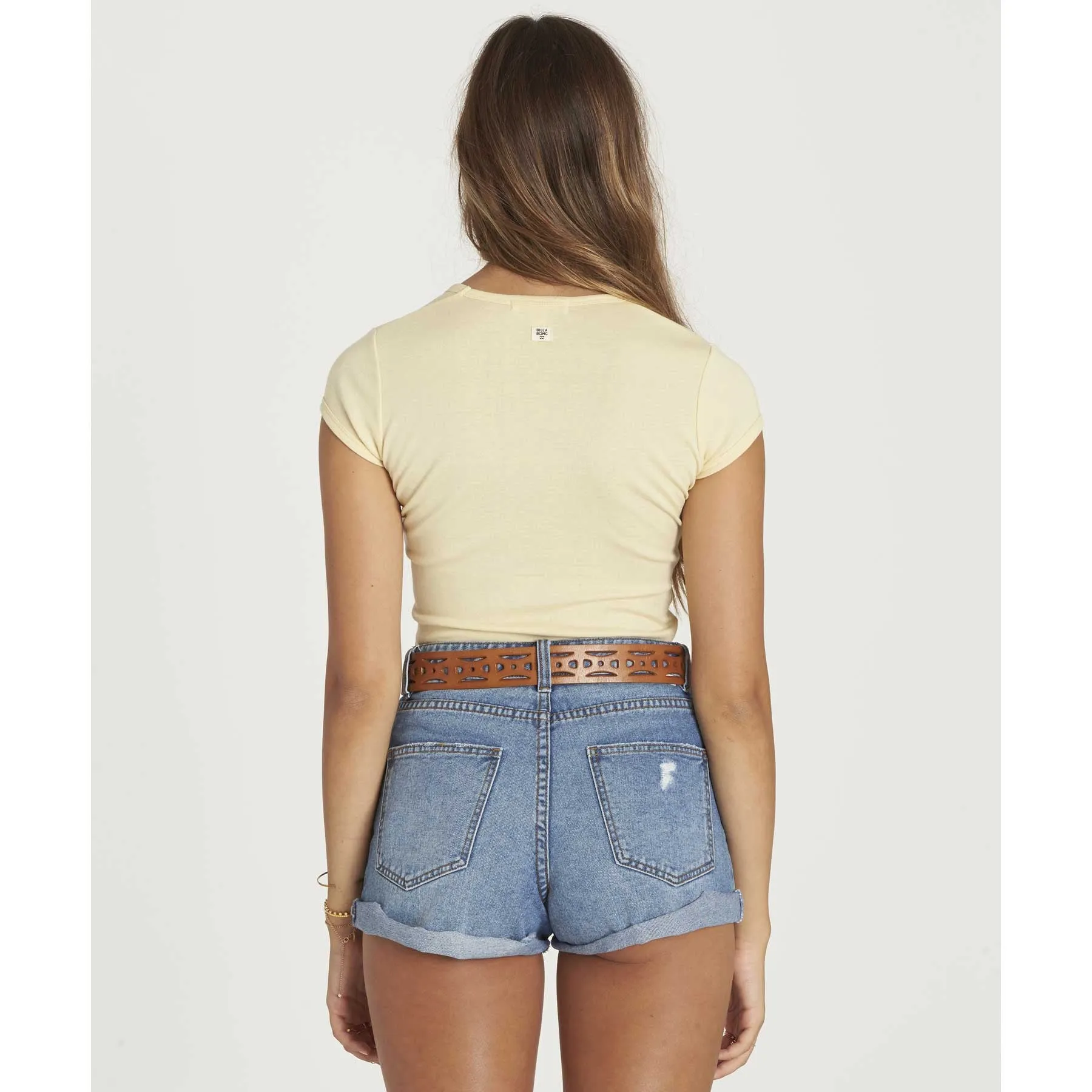 Billabong Women's Just Begun Fitted Baby Tee | Pina Colada