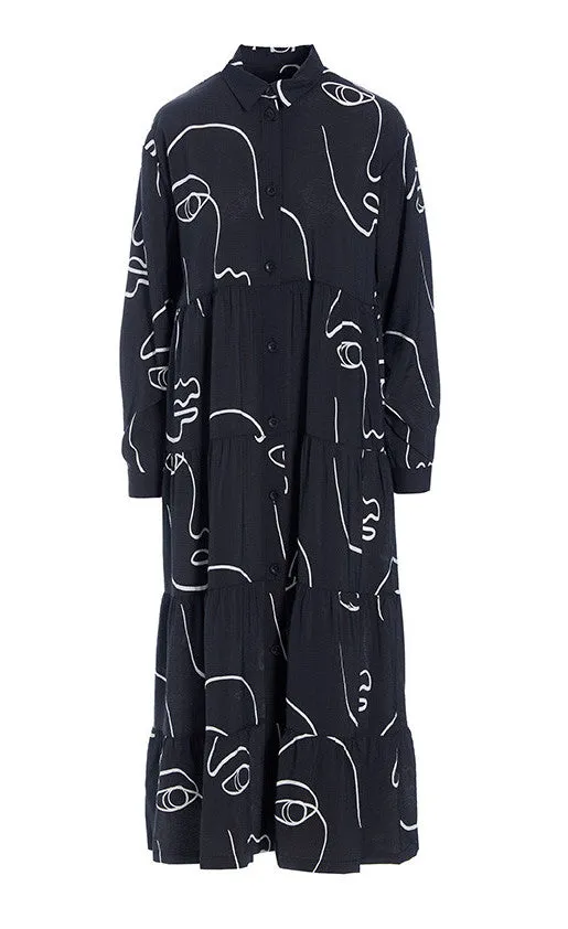 Bitte Kai Rand Sketch Viscose Long Dress