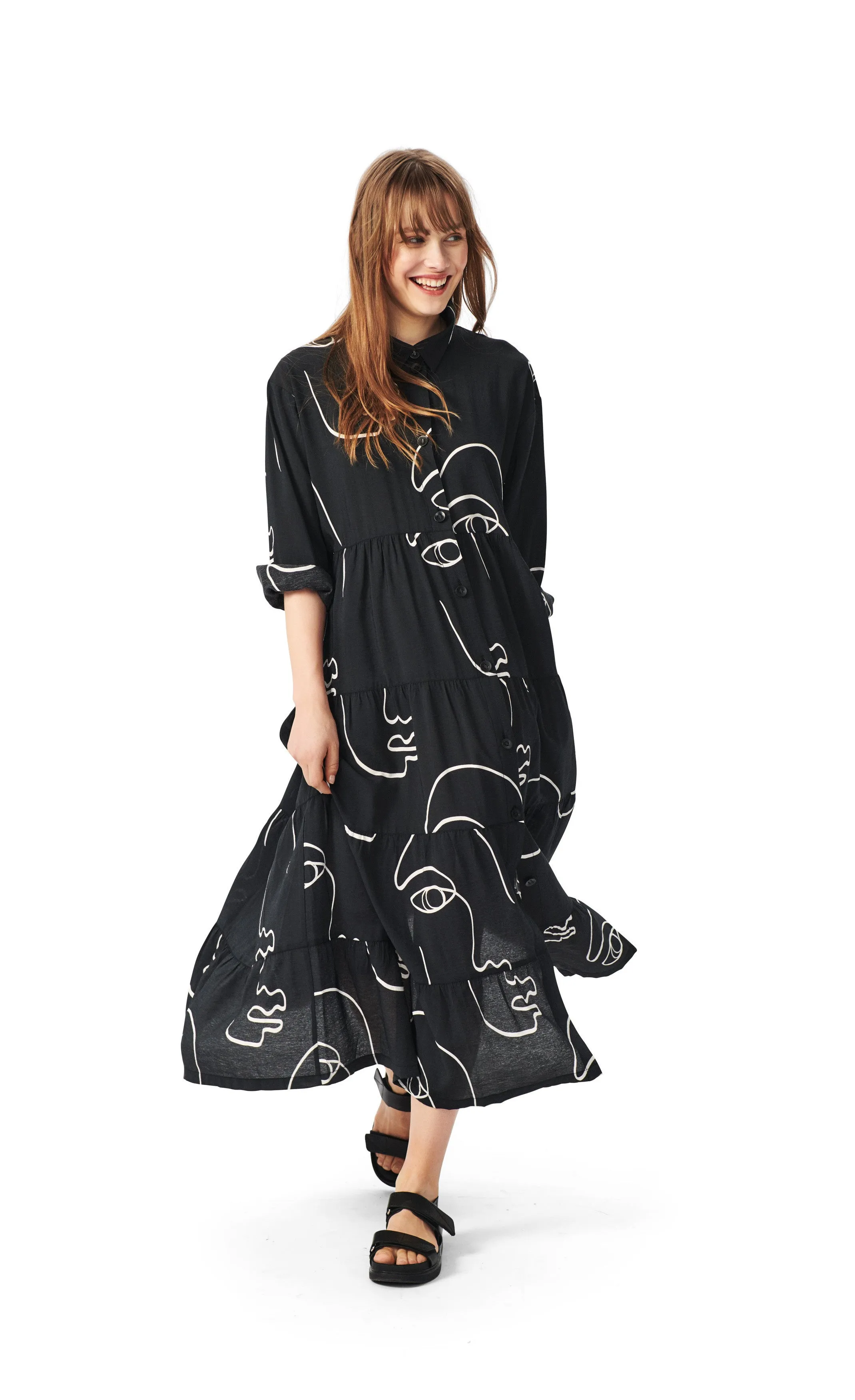 Bitte Kai Rand Sketch Viscose Long Dress