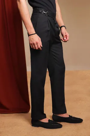 Black Flannel Marcello Trousers
