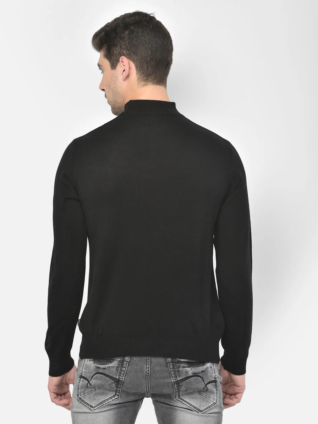 Black Mock Neck Sweater