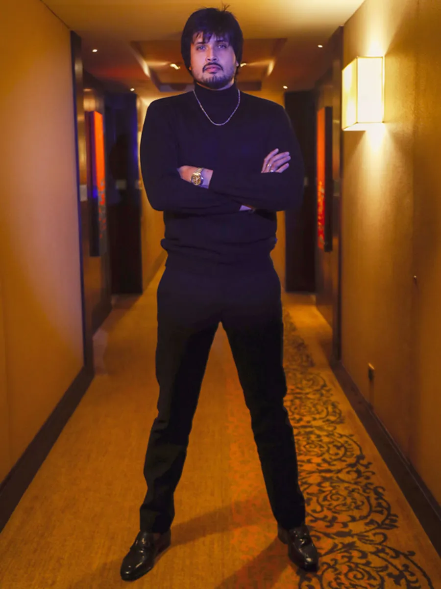 Black Mock Neck Sweater