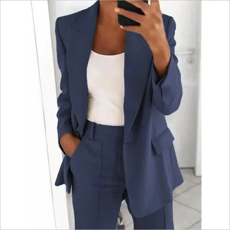 Blazer Luxe™ | Women's Blazer & Wide-Leg Pants Set | Tailored Fit, Lightweight Fabric, Stylish Ensemble