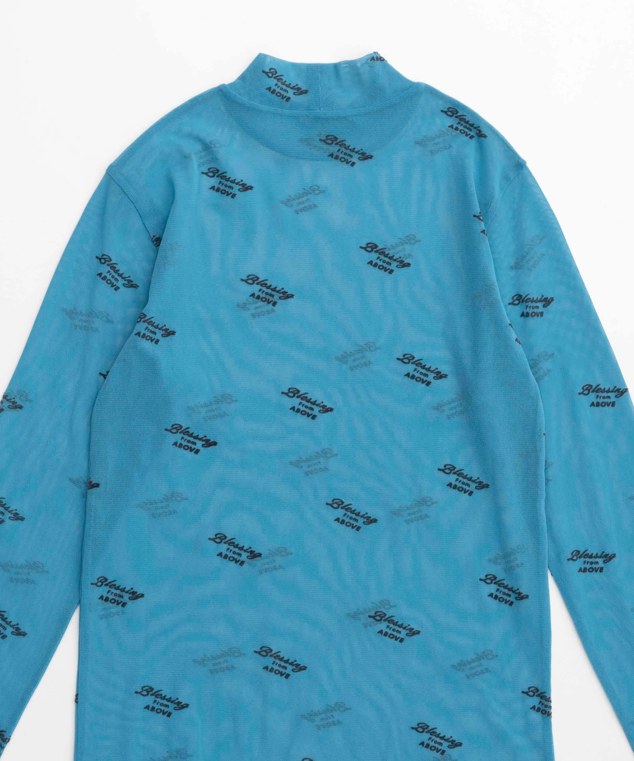 BLESSING Flocky Print Turtleneck Tops