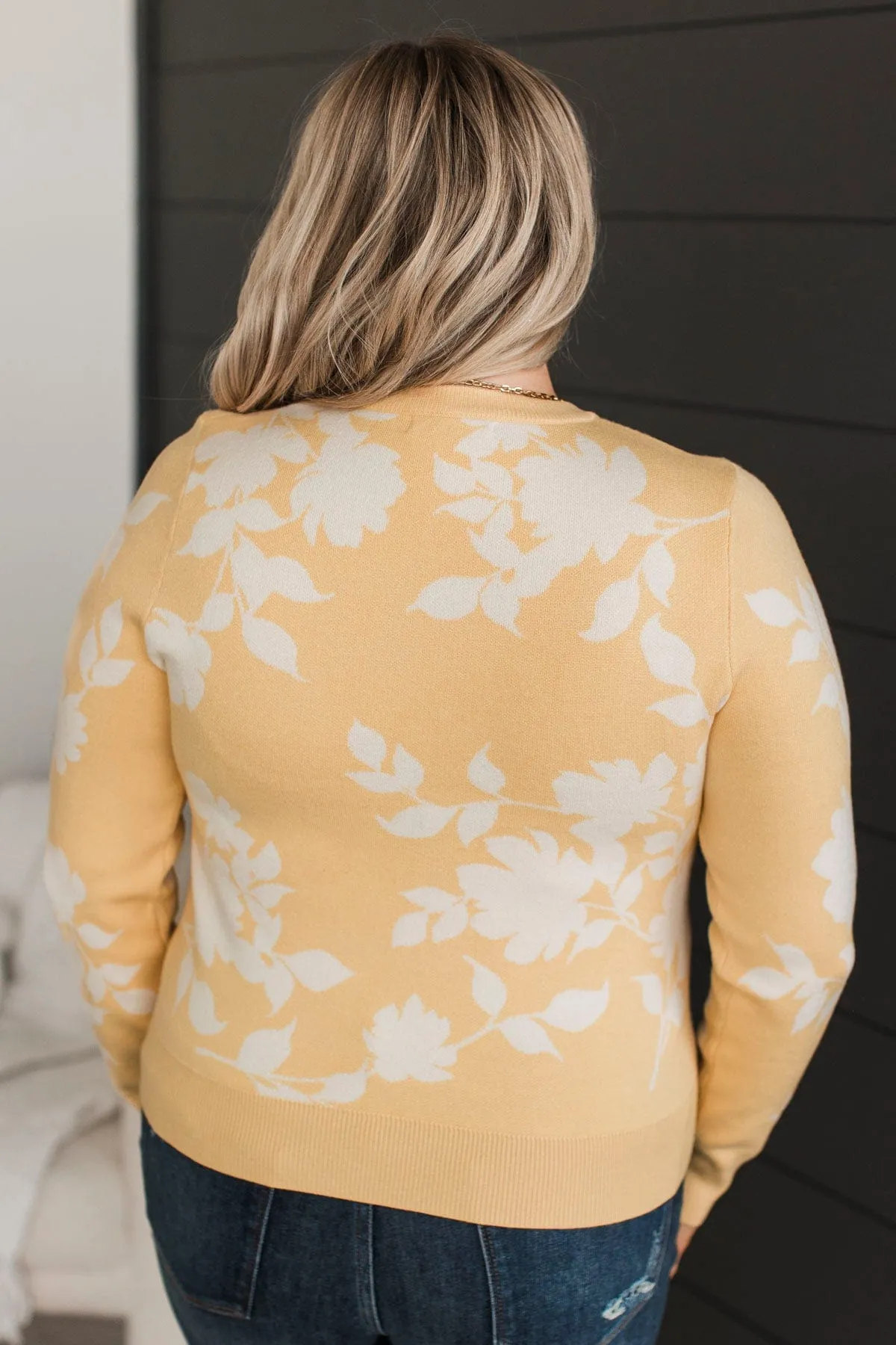 Blooming Success Floral Sweater- Yellow