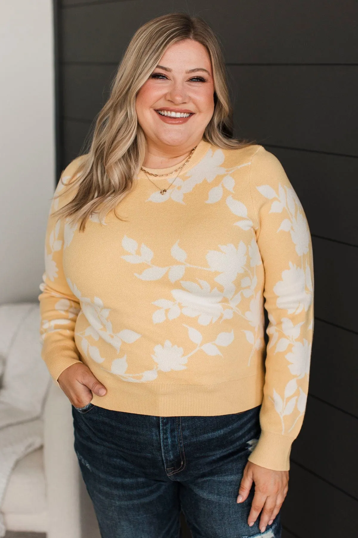 Blooming Success Floral Sweater- Yellow
