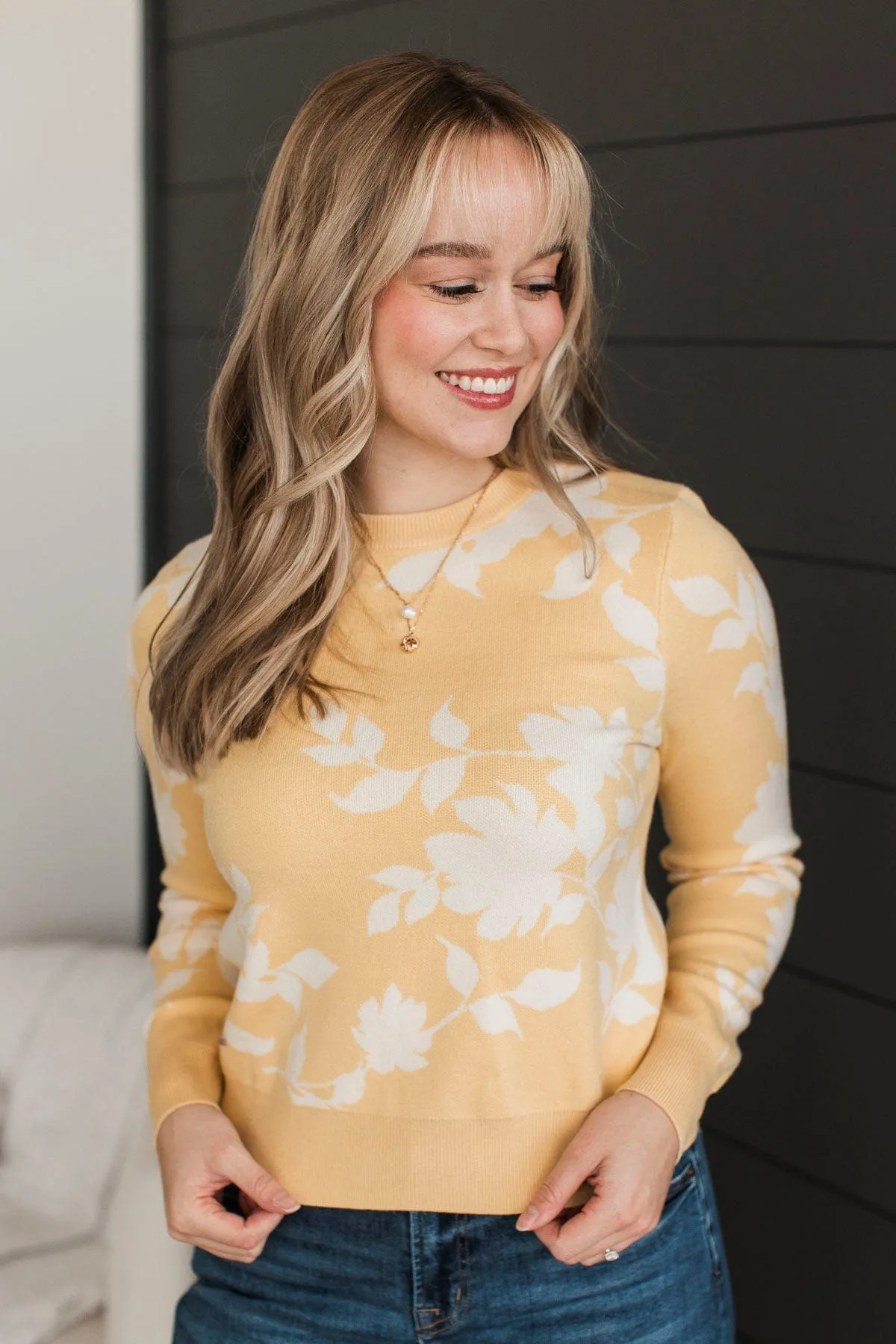 Blooming Success Floral Sweater- Yellow