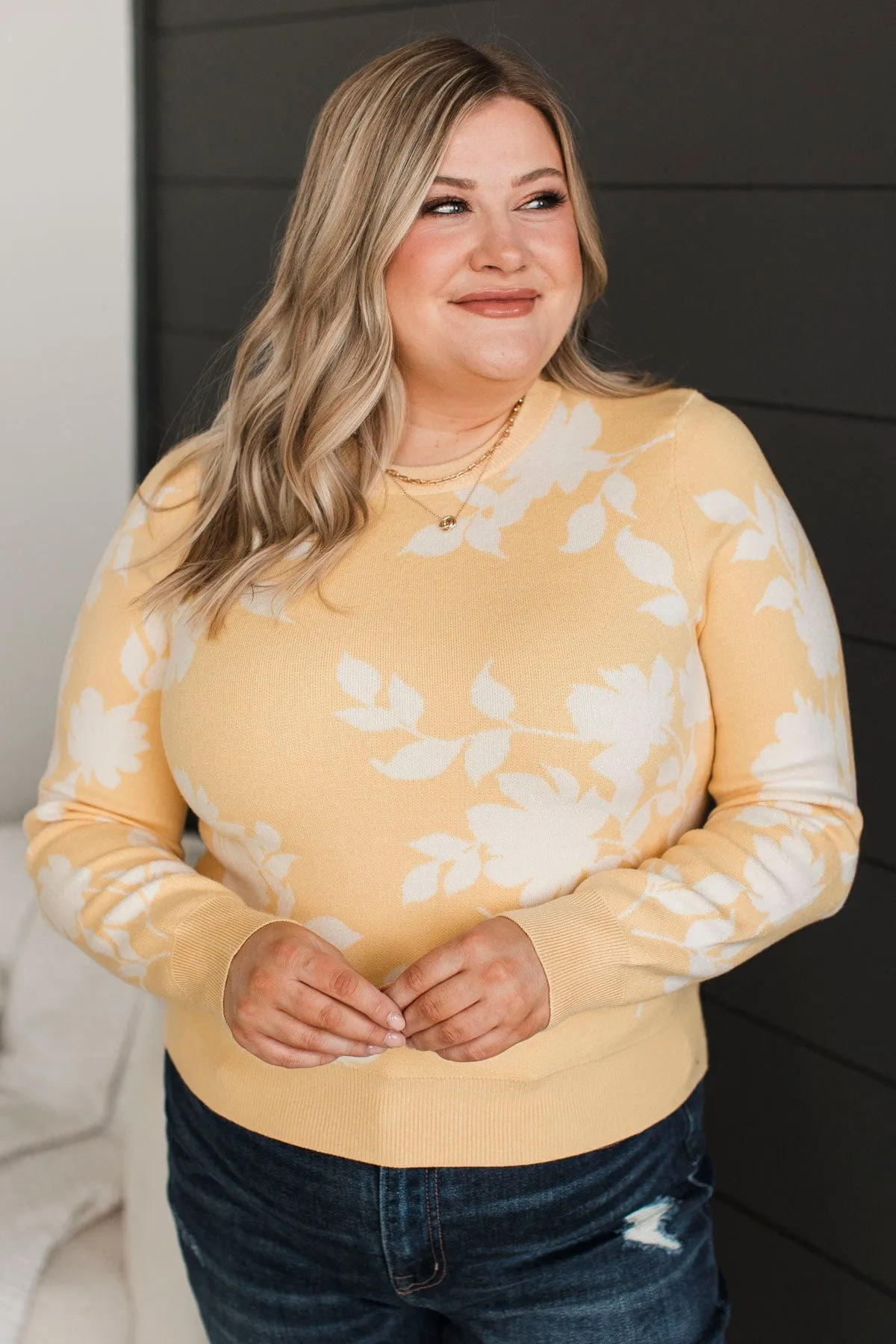 Blooming Success Floral Sweater- Yellow