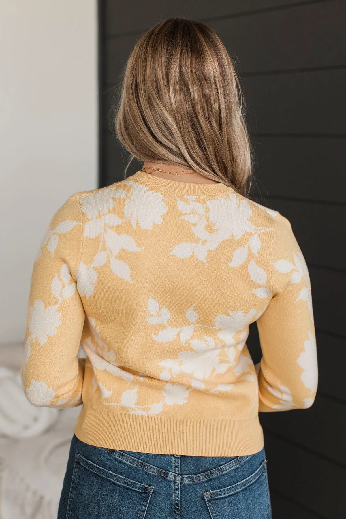 Blooming Success Floral Sweater- Yellow