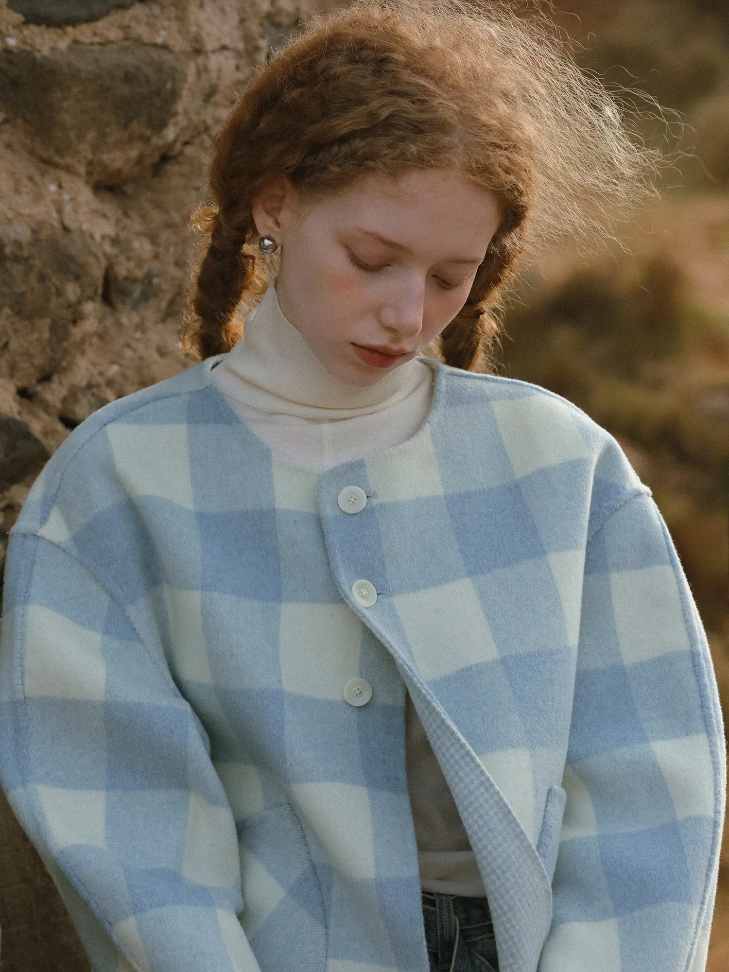 Blue Checkered Coat
